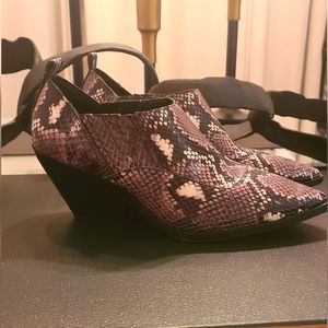 Vince Camuto - Snake Skin Ankle Booties - Size 7